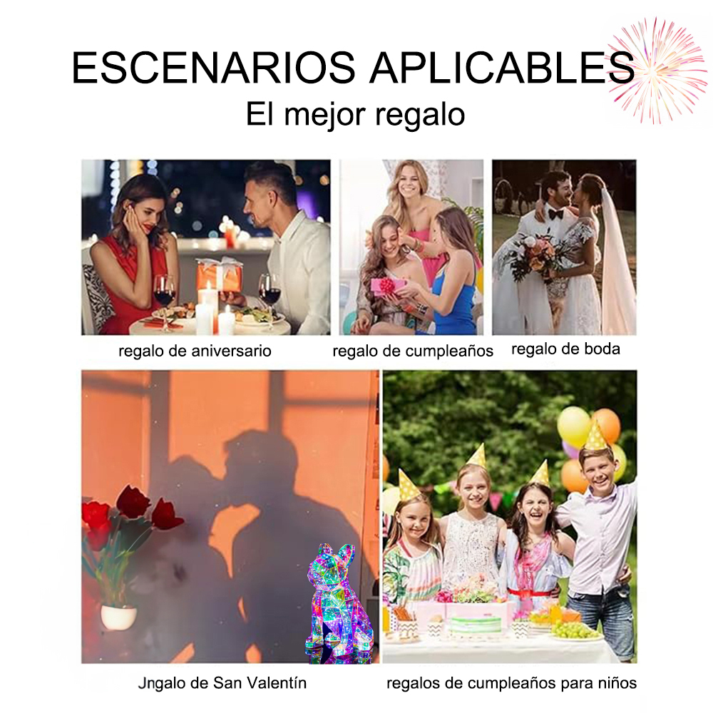 SDD1151  Lámpara De Noche De Perro Para Decoración Valentín Navidad