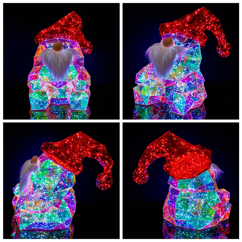 SDD1161  Lámpara De Noche Led Luz Holografica Forma De Santa Claus