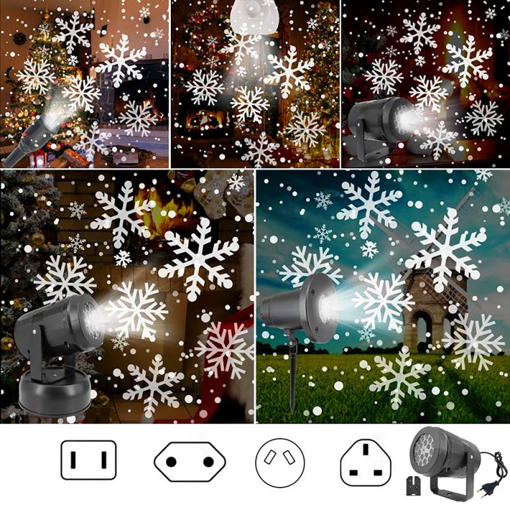 SD111  Luces Led De Copos De Nieve De Navidad, Luces De Decoración