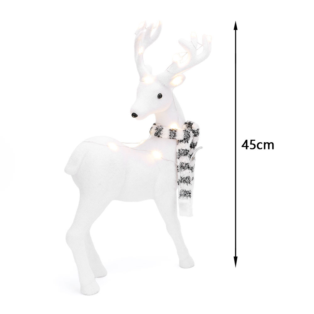 SDS504  Reno De Navidad Con Led Luz Y Bufanda Para Decoración