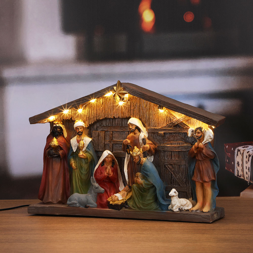 SDD1280  Nacimiento Navideño Pesebre Con Luz Decoracion Navideños