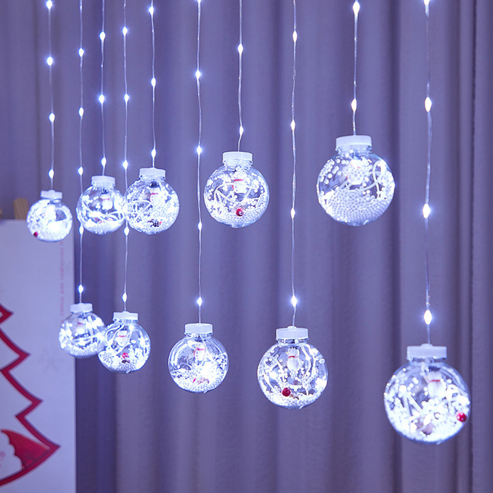 SDD136  Bola De Navidad Luces Led De Cortina Decorativa Navideña