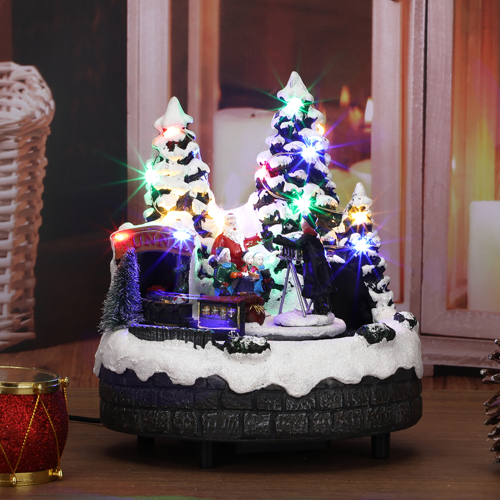 SDD1282  Villas Navideñas Led Decoración De Resina Adornos Navideños