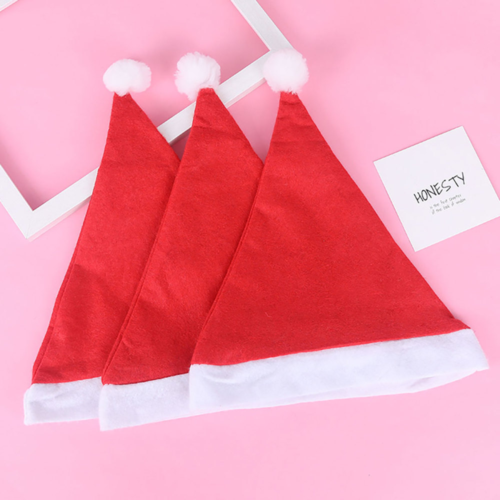 SDS605  5 Gorros De Navidad Santa Rojo Sombrero Navideños Posada