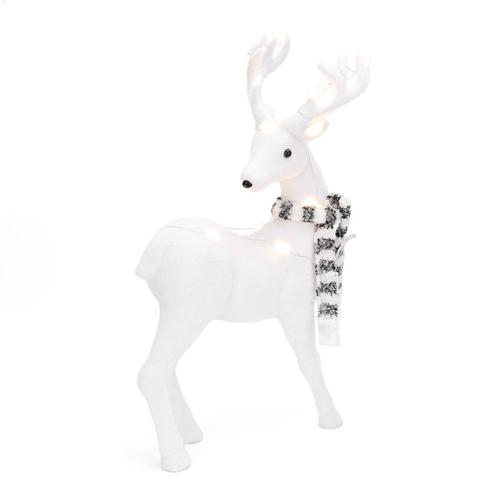 SDS504  Reno De Navidad Con Led Luz Y Bufanda Para Decoración