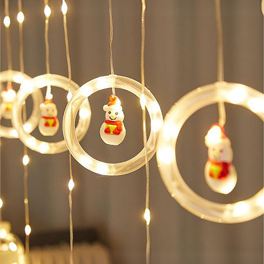SDD139  Cortina De Luces De Decoración Navideña De Papá Noel