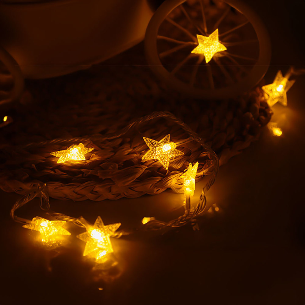 SDD148   Led Cortina Luz Navidad Estrellas Para Decoración Salón 2m