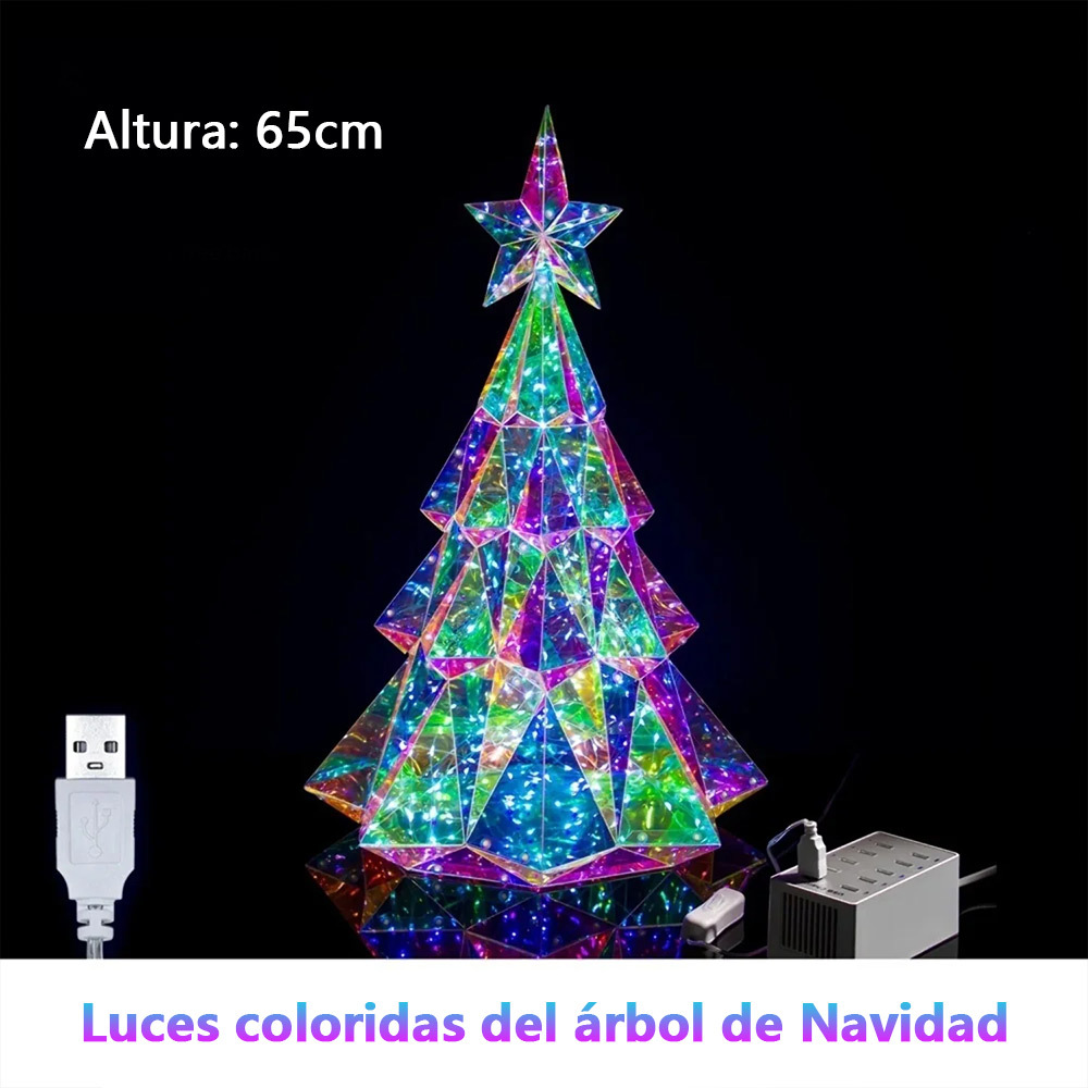 SDD1153  Arbol De Navidad Adorno Navideño Decoracion Lámpara Led 65cm