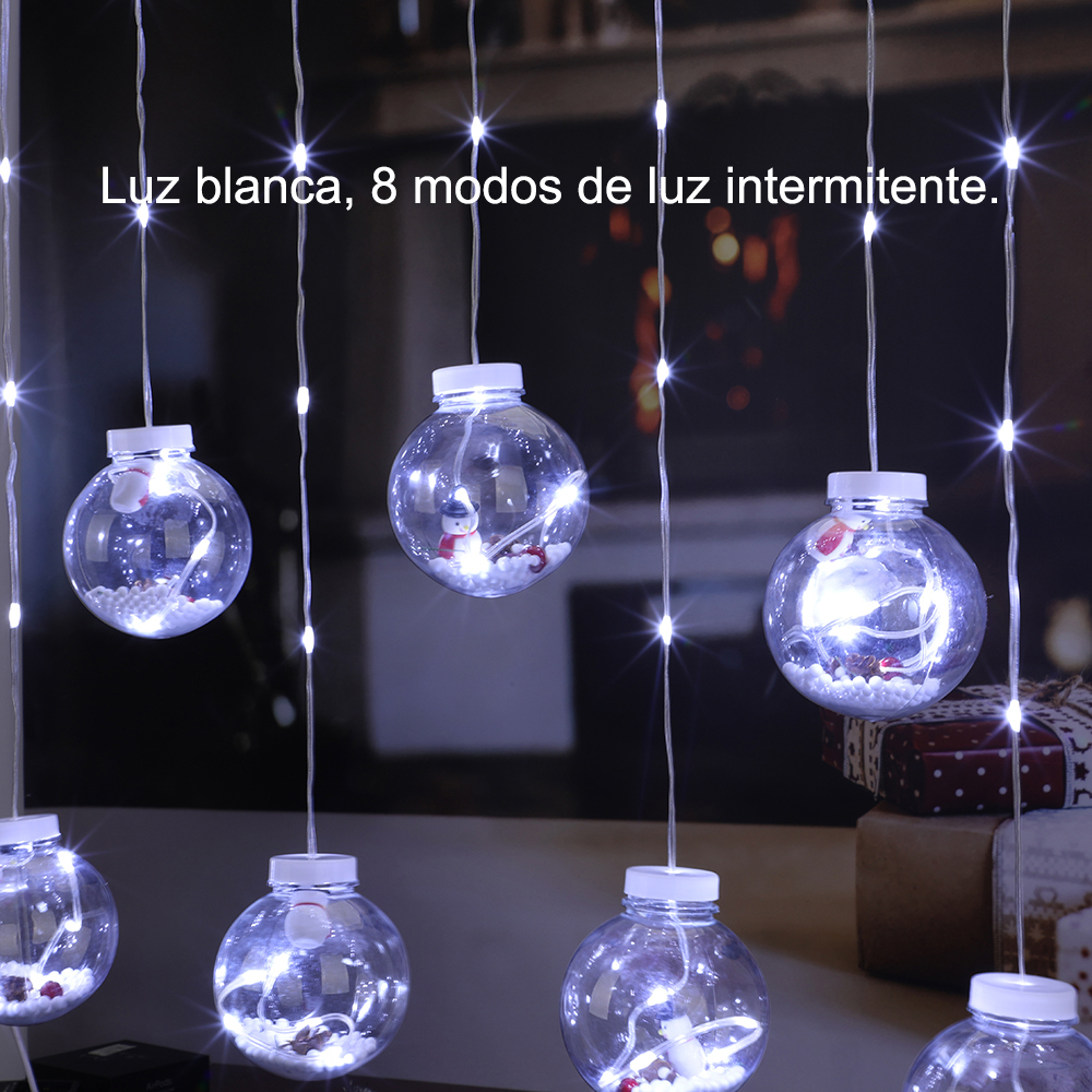 SDD136  Bola De Navidad Luces Led De Cortina Decorativa Navideña