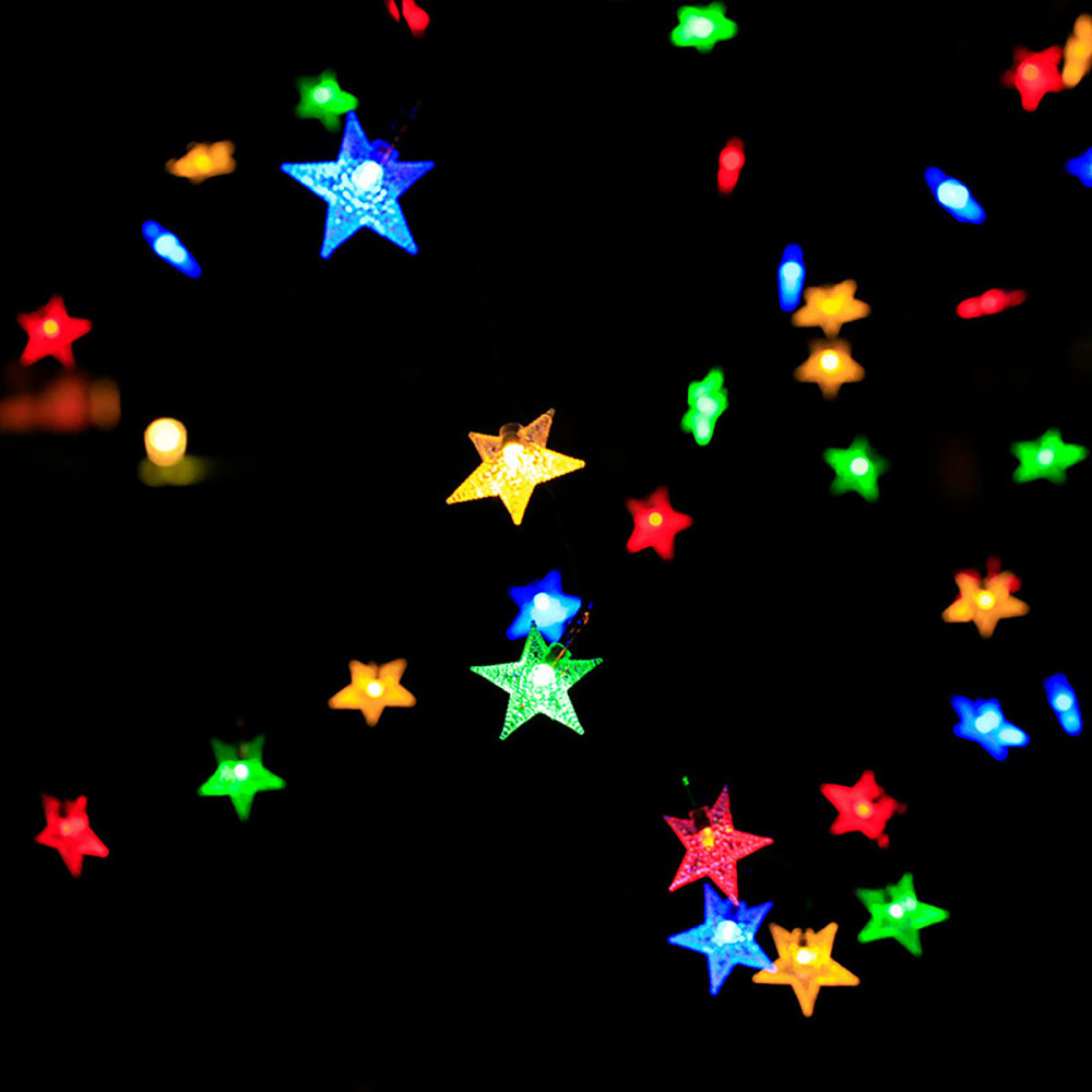 SDD148   Led Cortina Luz Navidad Estrellas Para Decoración Salón 2m