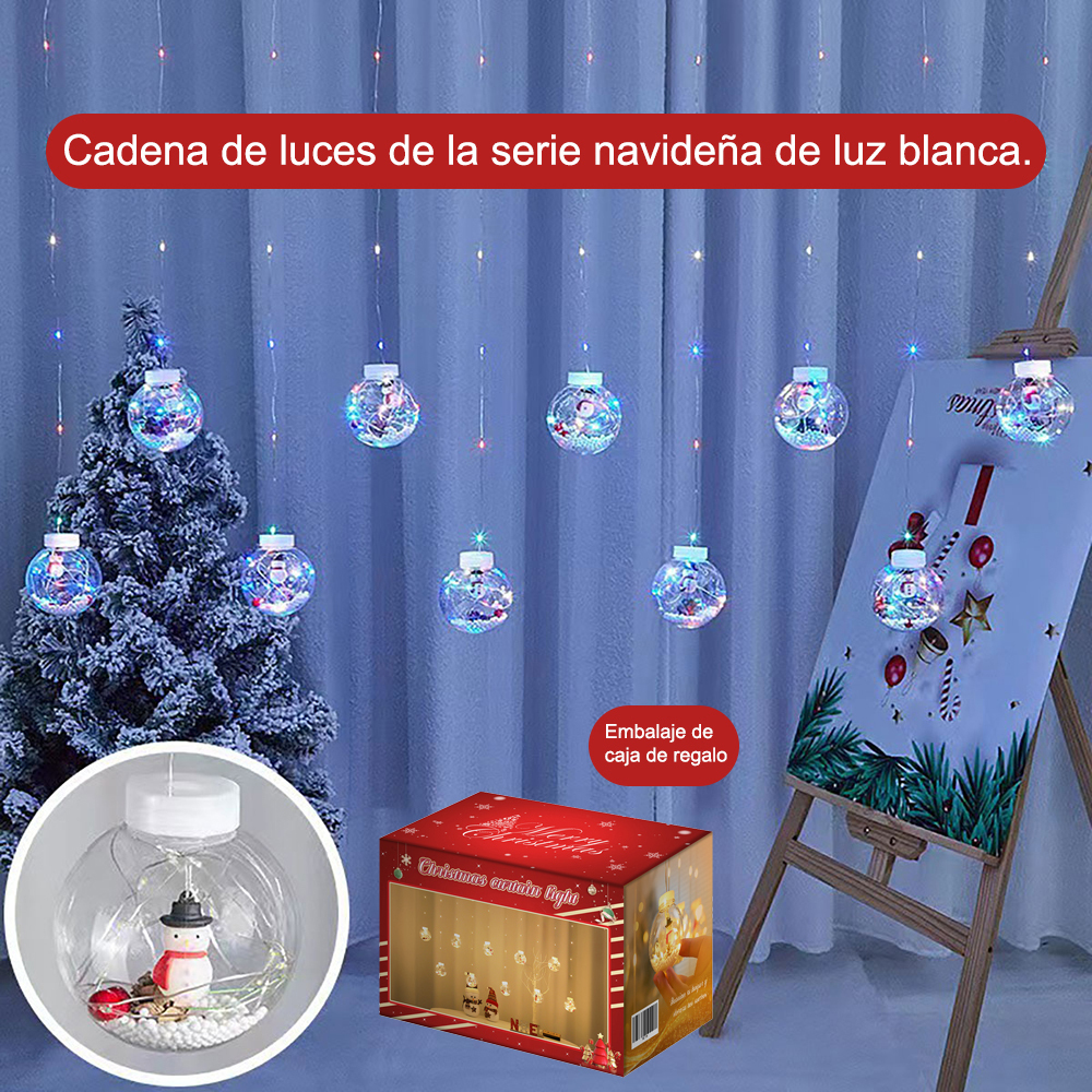 SDD136  Bola De Navidad Luces Led De Cortina Decorativa Navideña