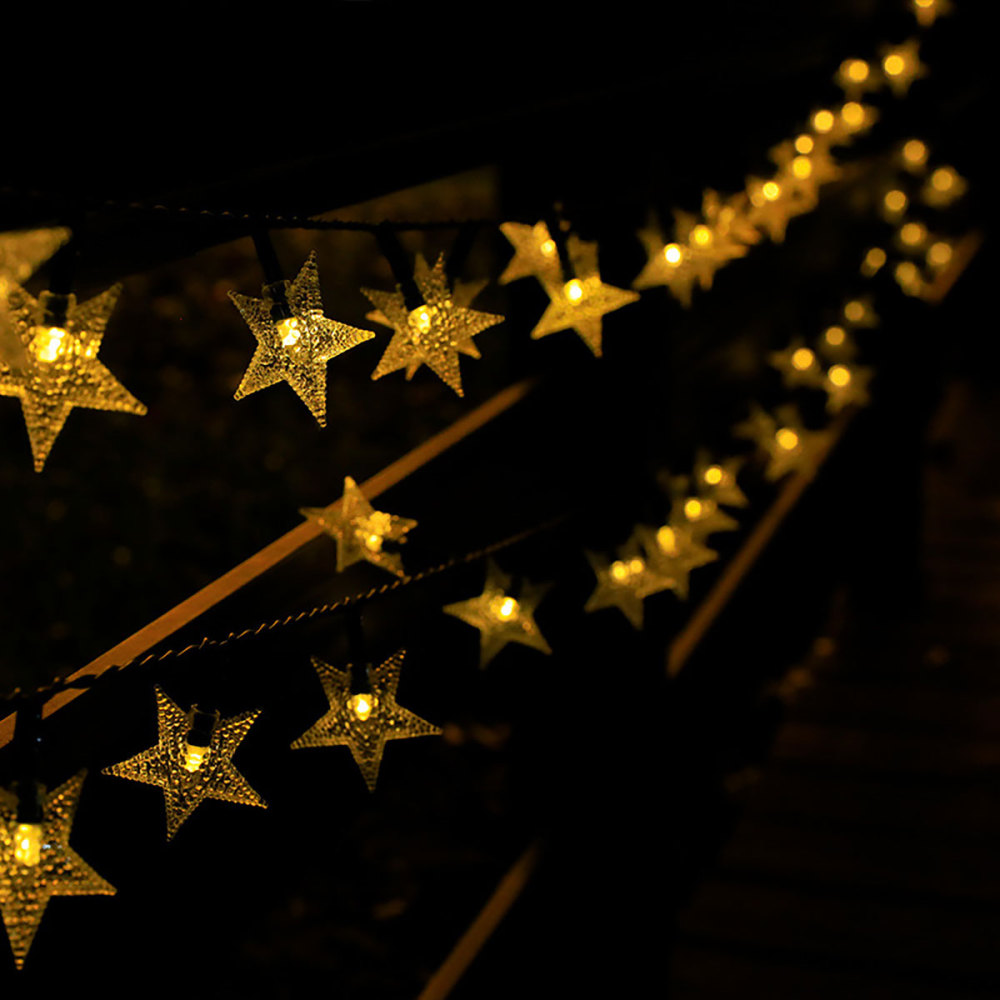 SDD148   Led Cortina Luz Navidad Estrellas Para Decoración Salón 2m