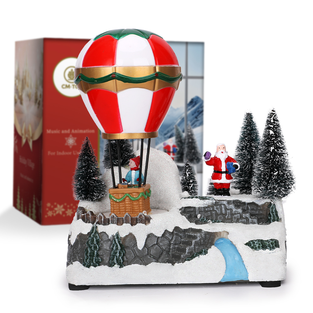 SDD1172 Figura Luminosa Decoración Navideña Con Globo Aerostático