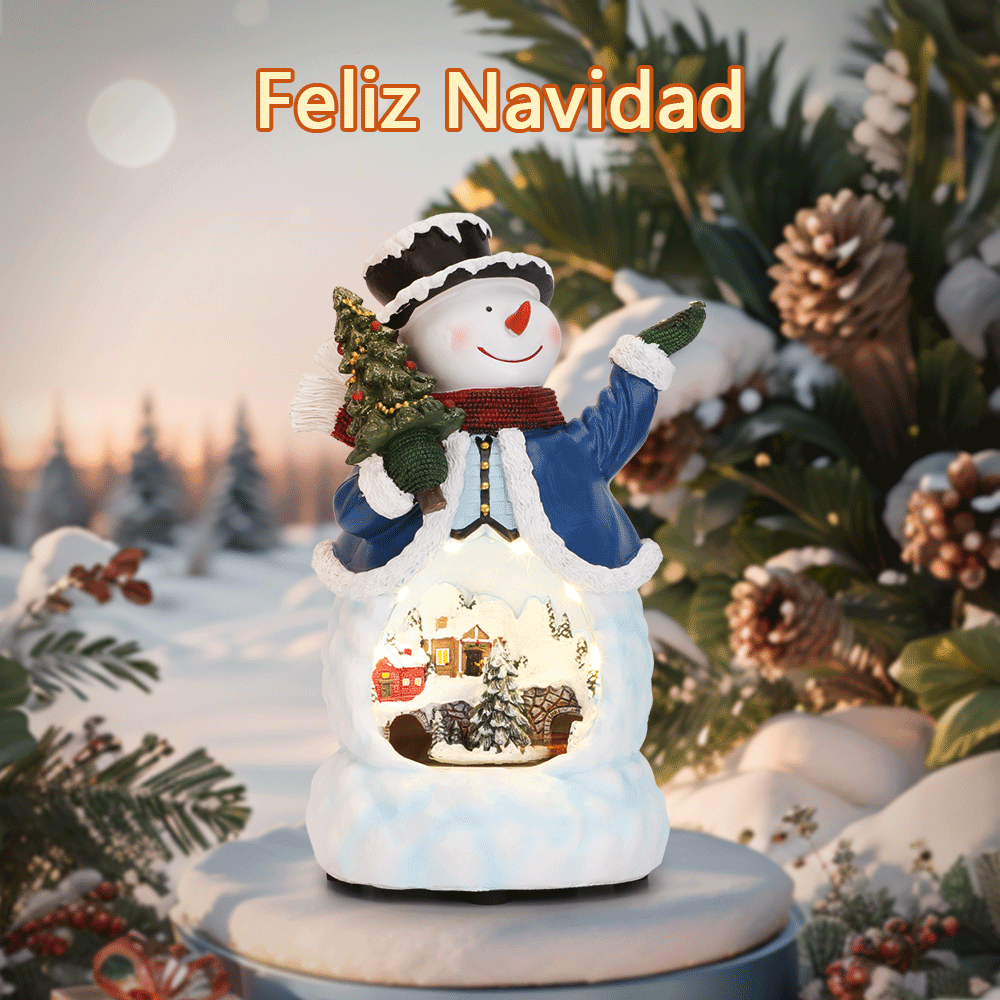 SDD1302  Muñeco Nieve Musical Con Luces Led Villa Decoración Navideña