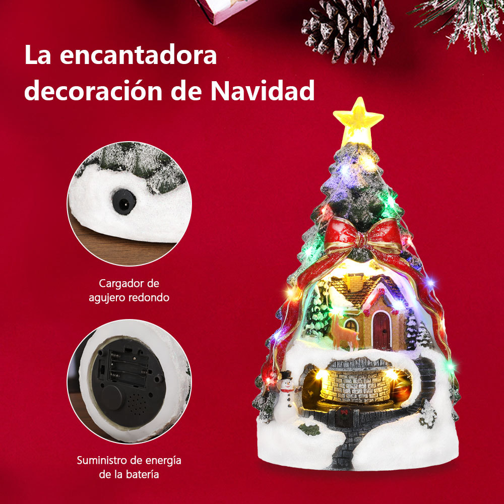 SDD1175  Árbol De Navidad Musical Con Luz Led Casa Villa Navideña