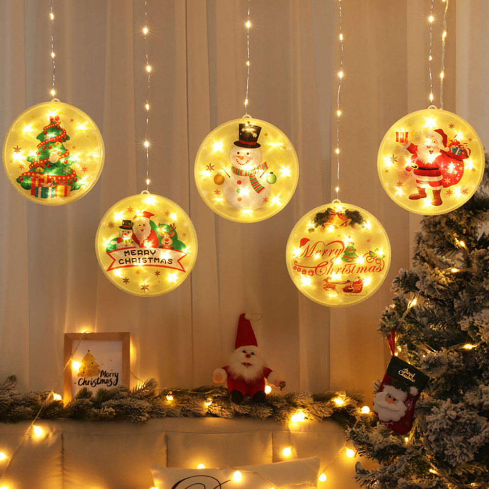SDD102  Ventana De Navidad Cadena De Hadas Luces Colgantes Navidad