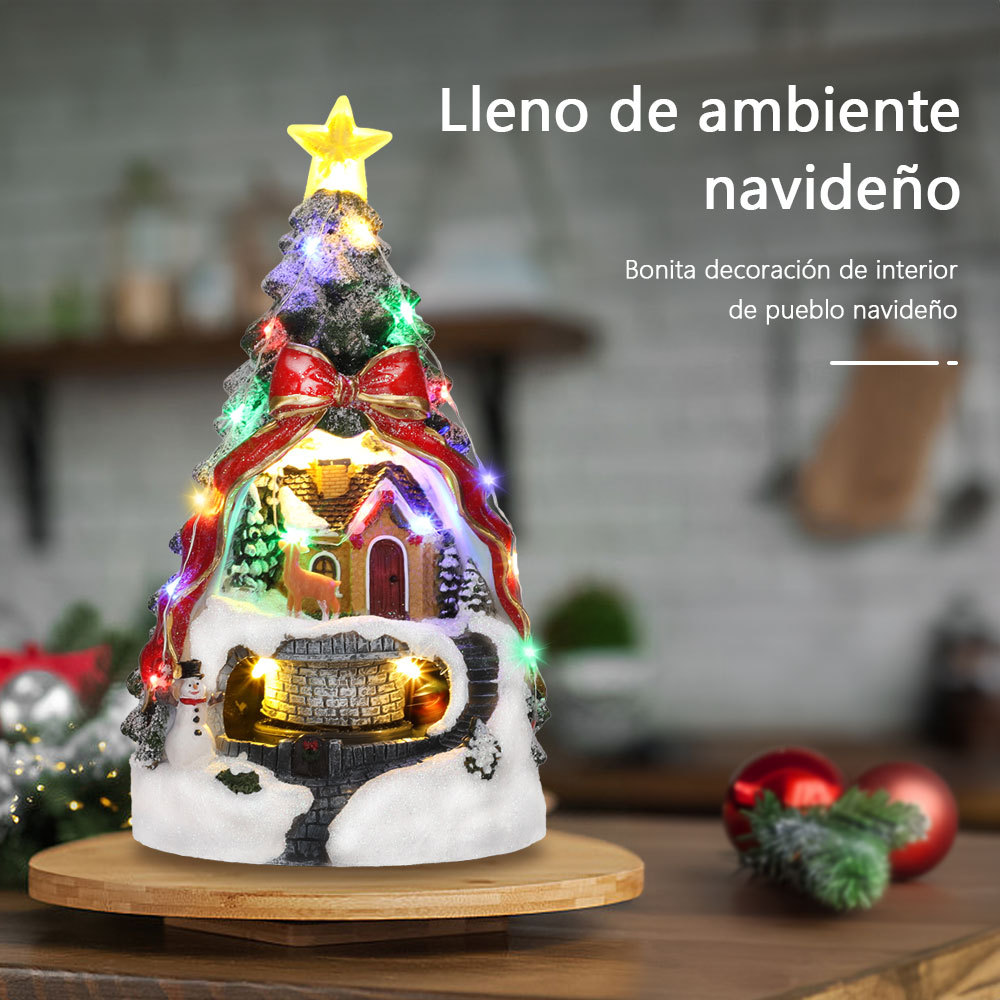 SDD1175  Árbol De Navidad Musical Con Luz Led Casa Villa Navideña
