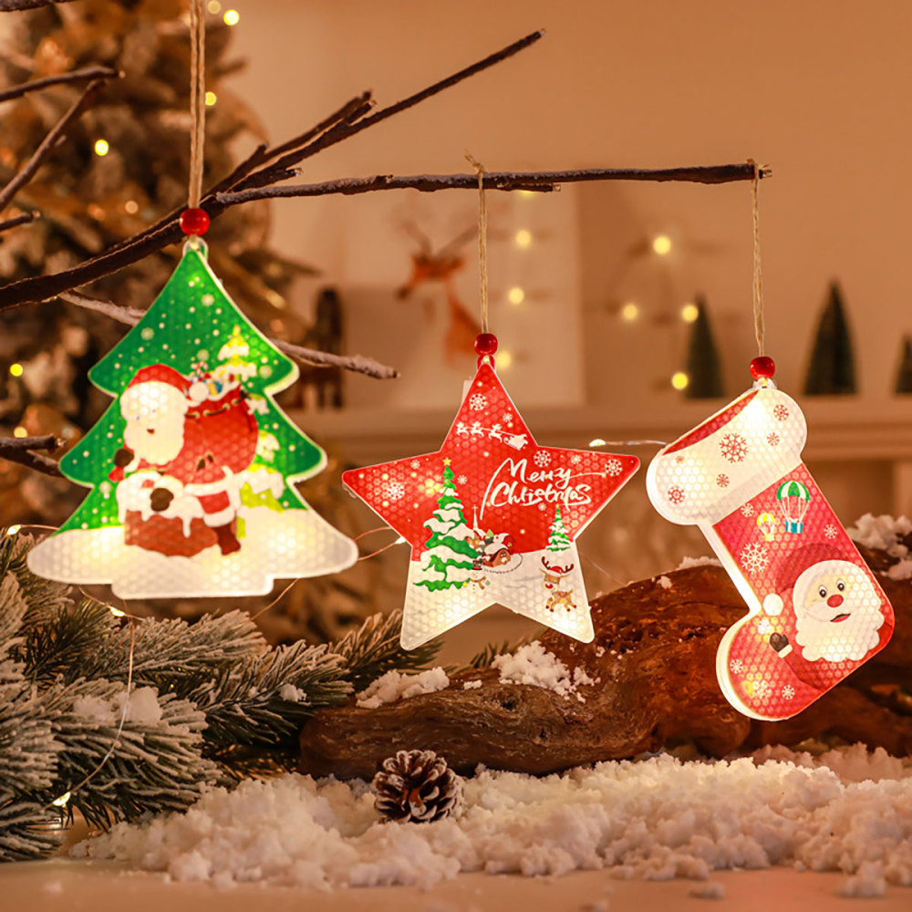 SDD101  Lámpara Colgante Navideña Led Copo De Nieve Para Navidad