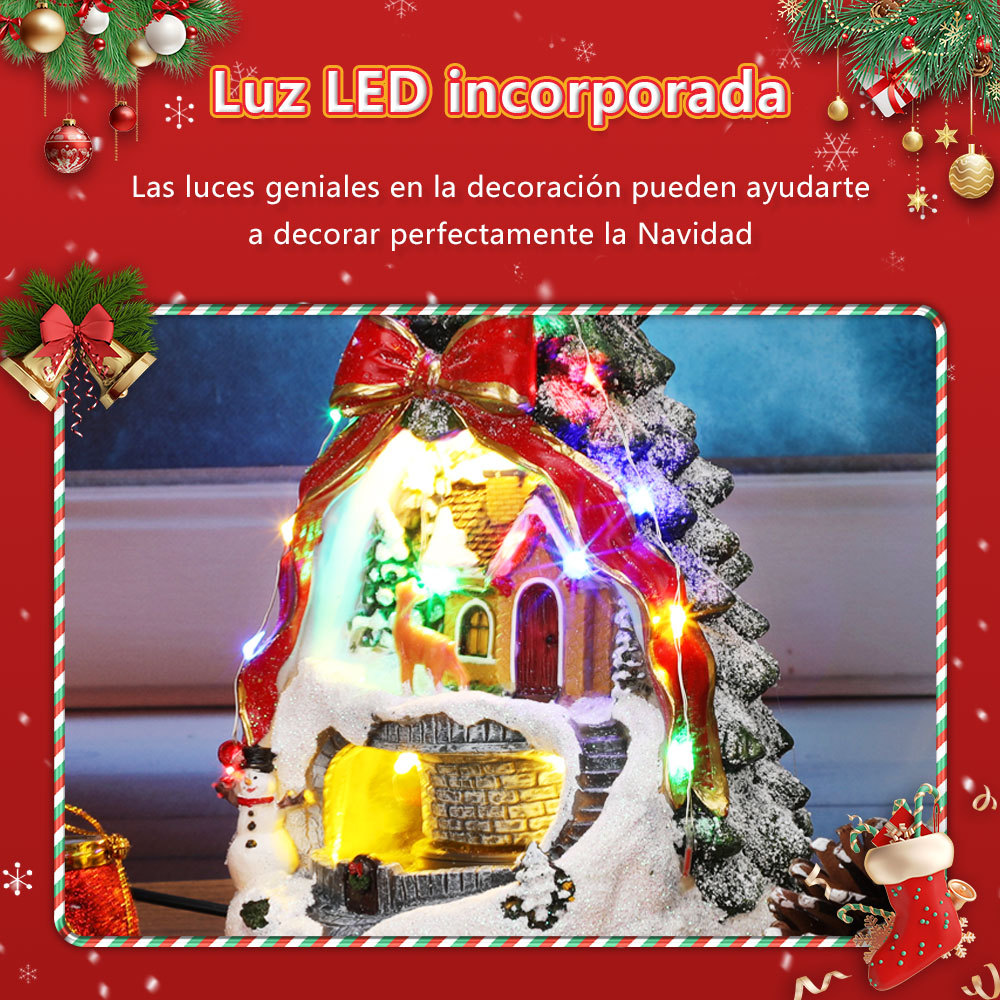 SDD1175  Árbol De Navidad Musical Con Luz Led Casa Villa Navideña