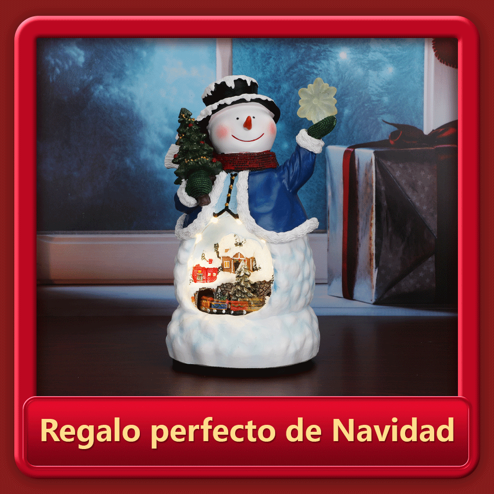 SDD1302  Muñeco Nieve Musical Con Luces Led Villa Decoración Navideña