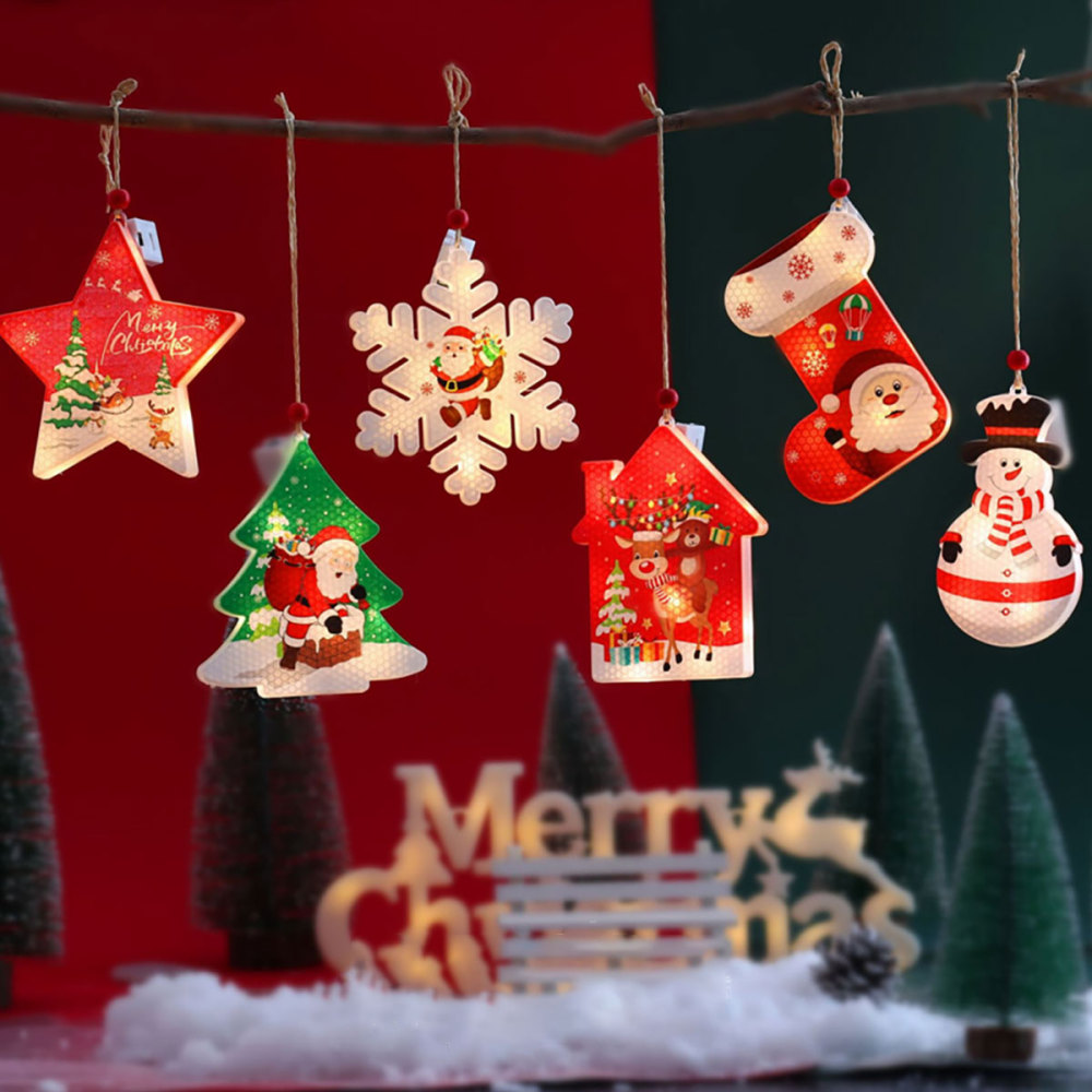 SDD101  Lámpara Colgante Navideña Led Copo De Nieve Para Navidad