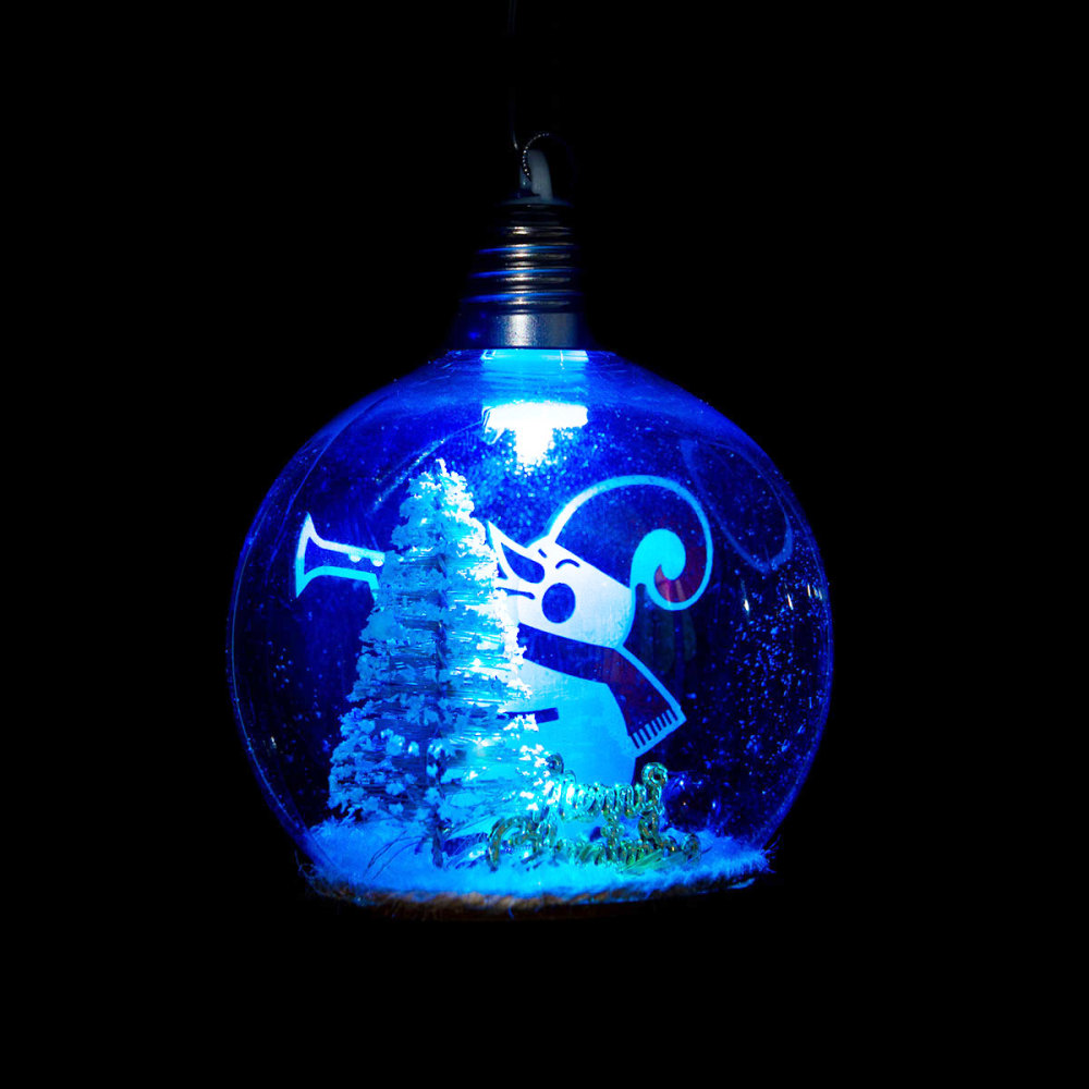 SDS415  Adorno Colgante Transparente Con Luz De Árbol De Navidad