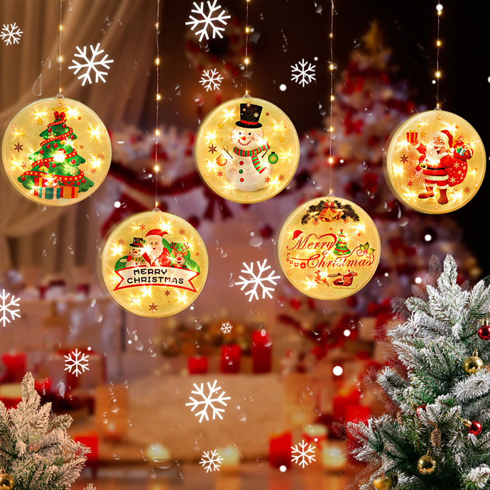 SDD102  Ventana De Navidad Cadena De Hadas Luces Colgantes Navidad