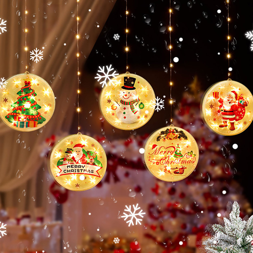 SDD102  Ventana De Navidad Cadena De Hadas Luces Colgantes Navidad