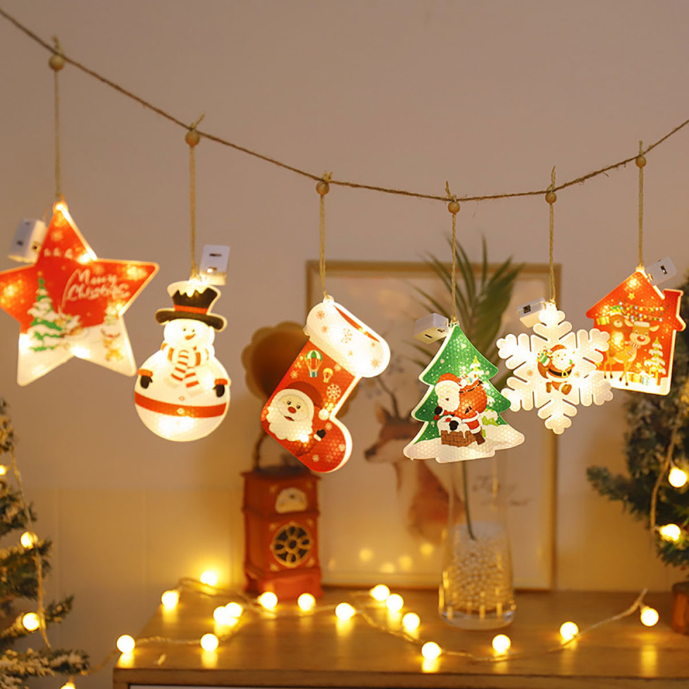 SDD101  Lámpara Colgante Navideña Led Copo De Nieve Para Navidad