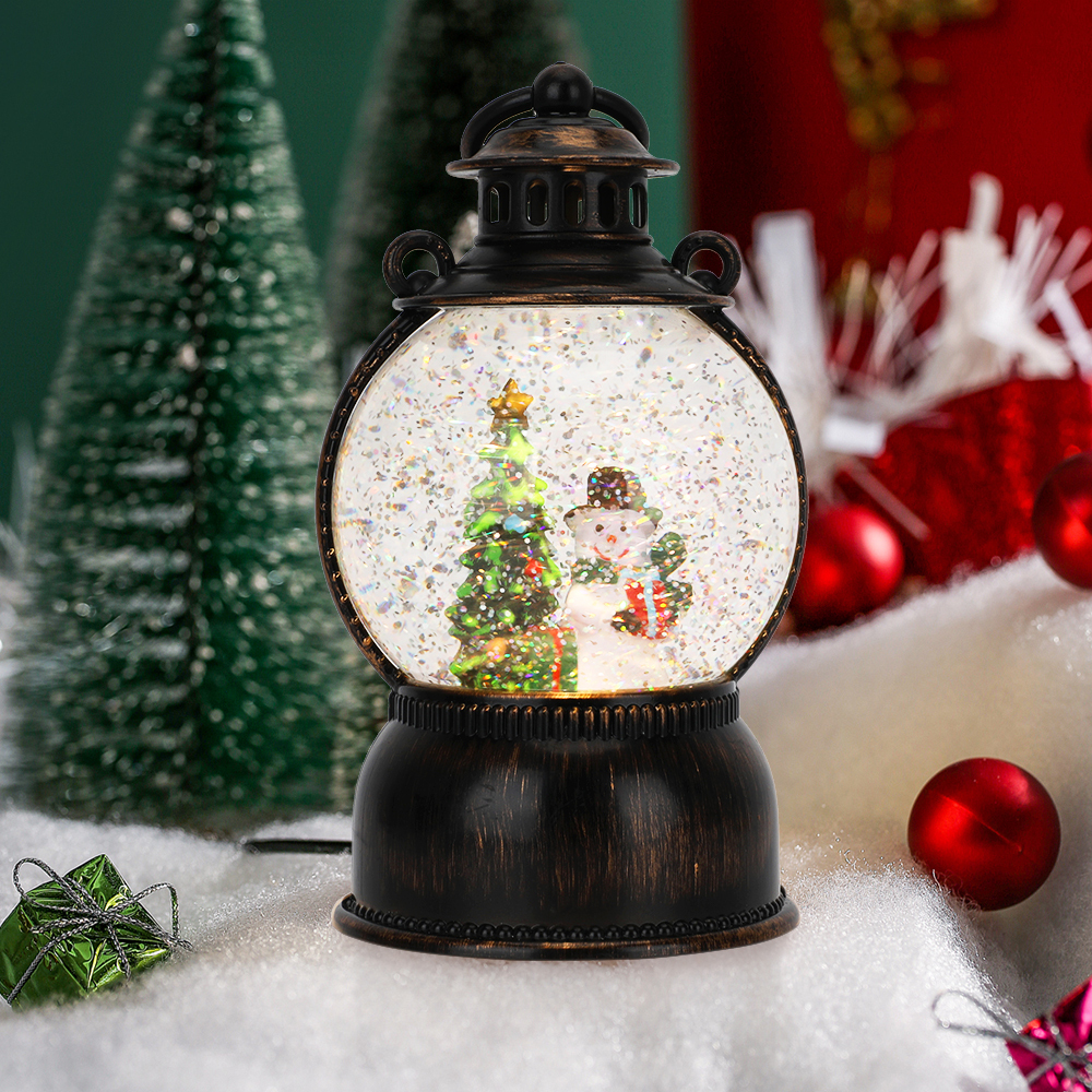 SDD1313  Adornos Navideños Musicales De Bolas De Nieve Decoraciones