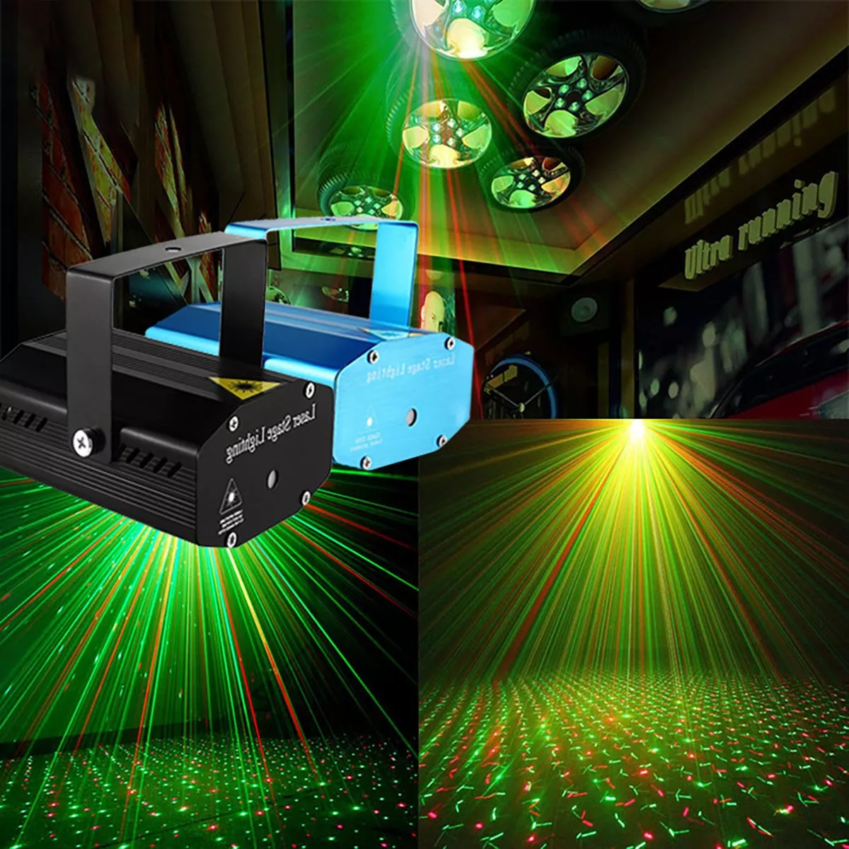 SD45  Iluminación De Escenario Láser Activada Por Sonido Negro