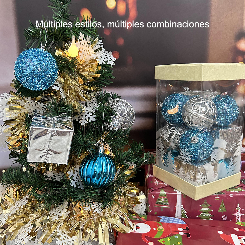 SDS4185  Paquete De 16 Esferas Navideñas Para Árbol Navidad 6cm