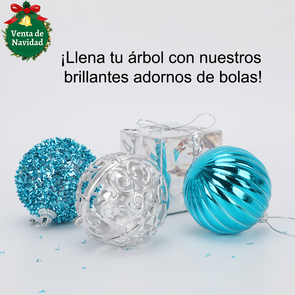 SDS4185  Paquete De 16 Esferas Navideñas Para Árbol Navidad 6cm