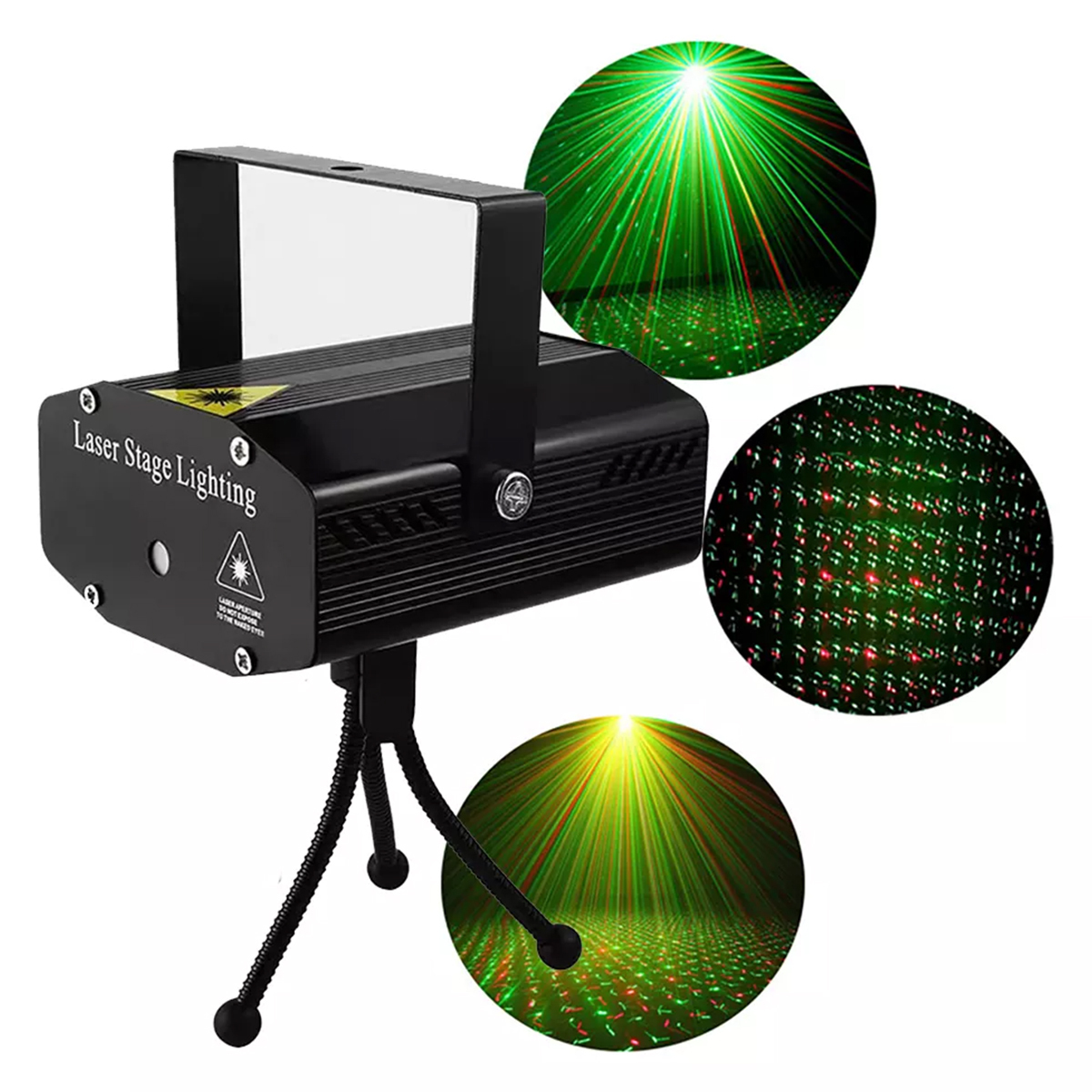 SD45  Iluminación De Escenario Láser Activada Por Sonido Negro