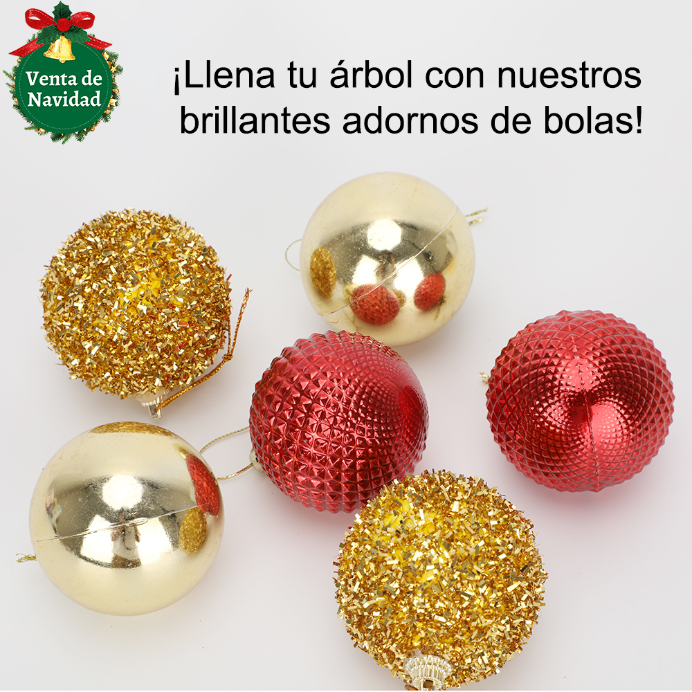 SDS4183  Set De Esferas Navideñas 28pcs Decoración Navideña Árbol 6cm