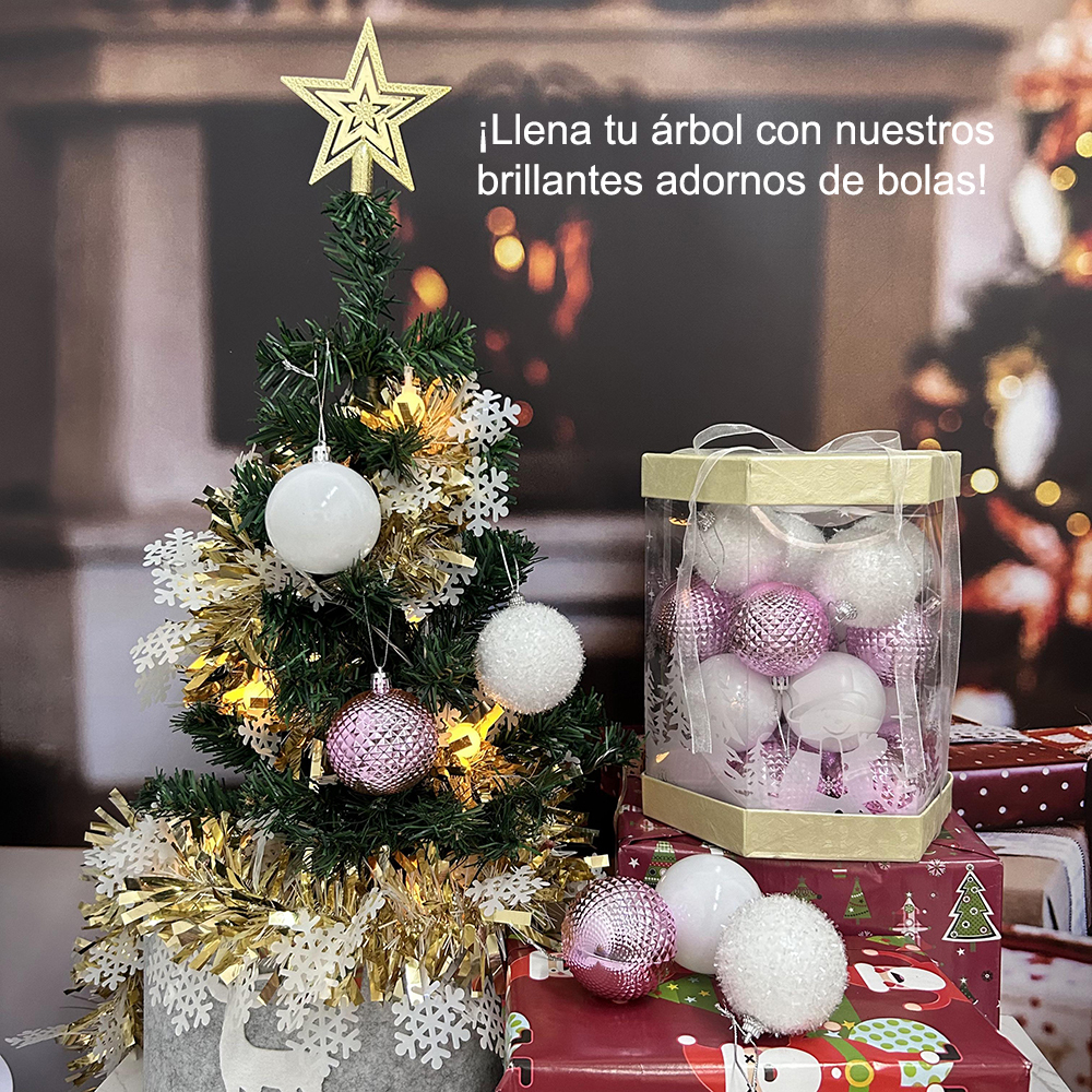 SDS4183  Set De Esferas Navideñas 28pcs Decoración Navideña Árbol 6cm