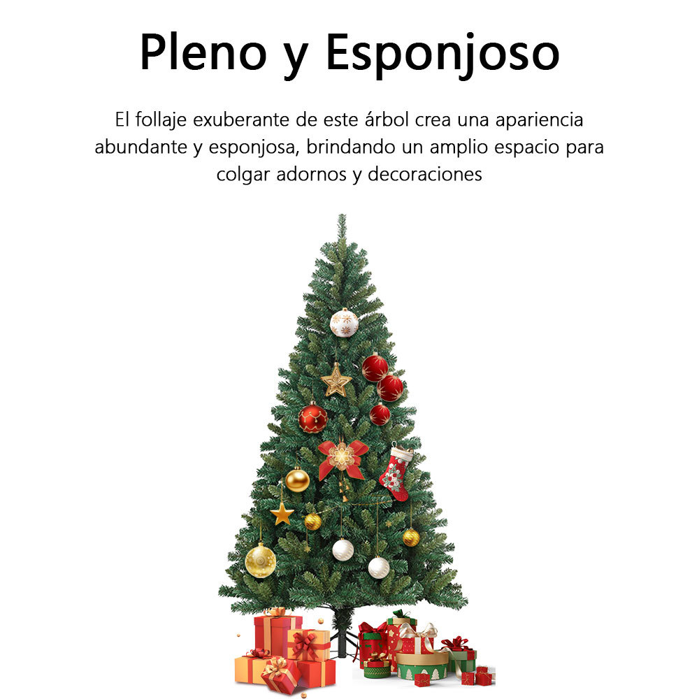 SDS132  Árbol de Navidad Verde 1.50 M Artificial Pino Frondoso