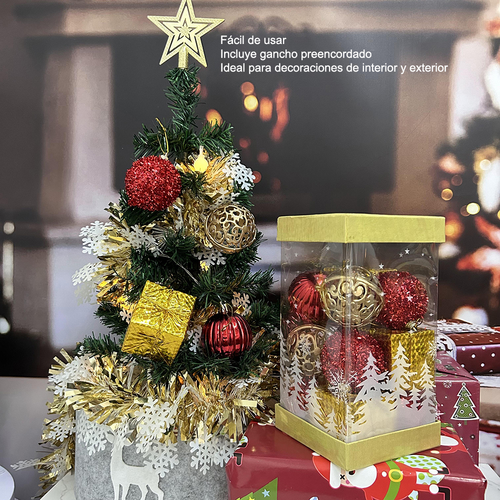 SDS4185  Paquete De 16 Esferas Navideñas Para Árbol Navidad 6cm