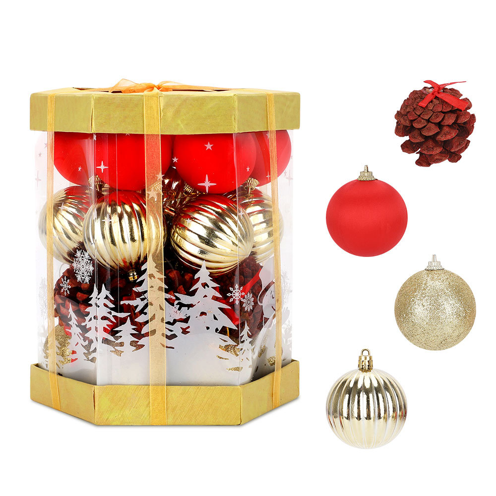 SDS4182  Set De Esferas Navideñas 28pcs 6cm Para Decoración Mixtos