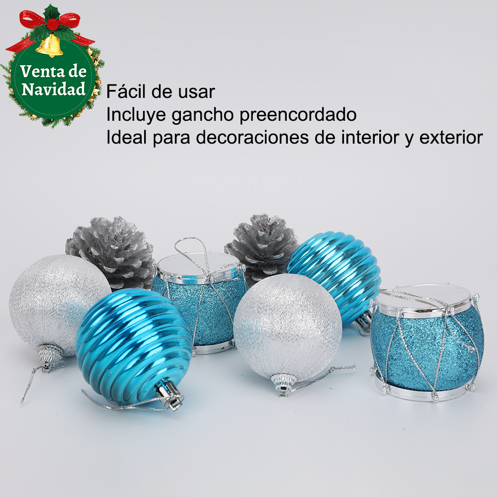 SDS4187  Esferas Navidad Adornos para Árbol Navidad Estilos Mixtos