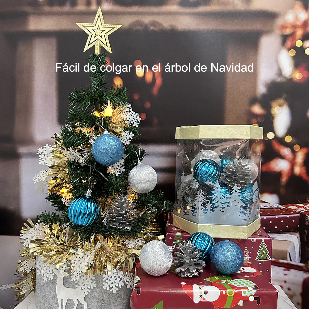 SDS4182  Set De Esferas Navideñas 28pcs 6cm Para Decoración Mixtos