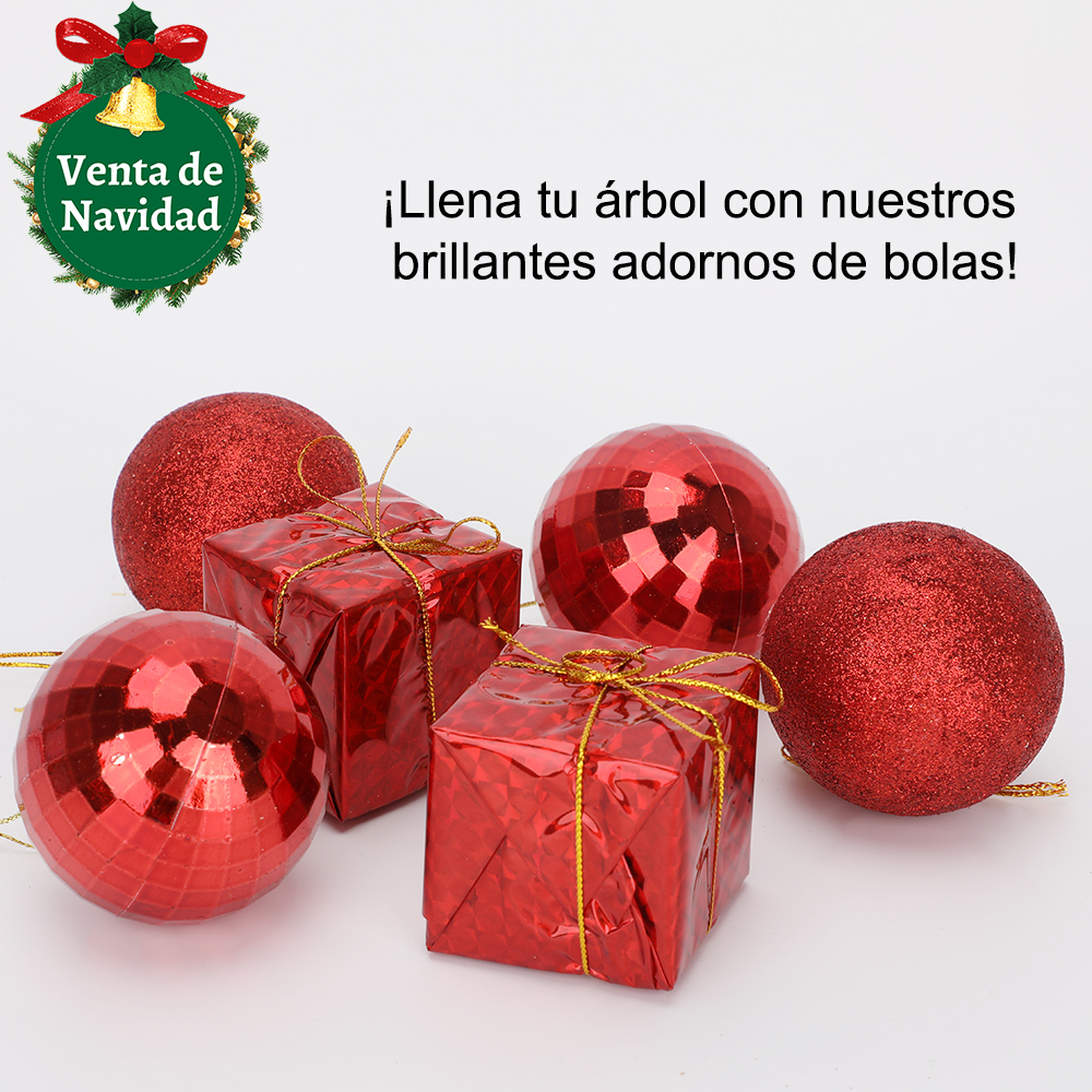 SDS4181  Paquete Con 28 Esferas Decoracion Navideña Estilos Mixtos