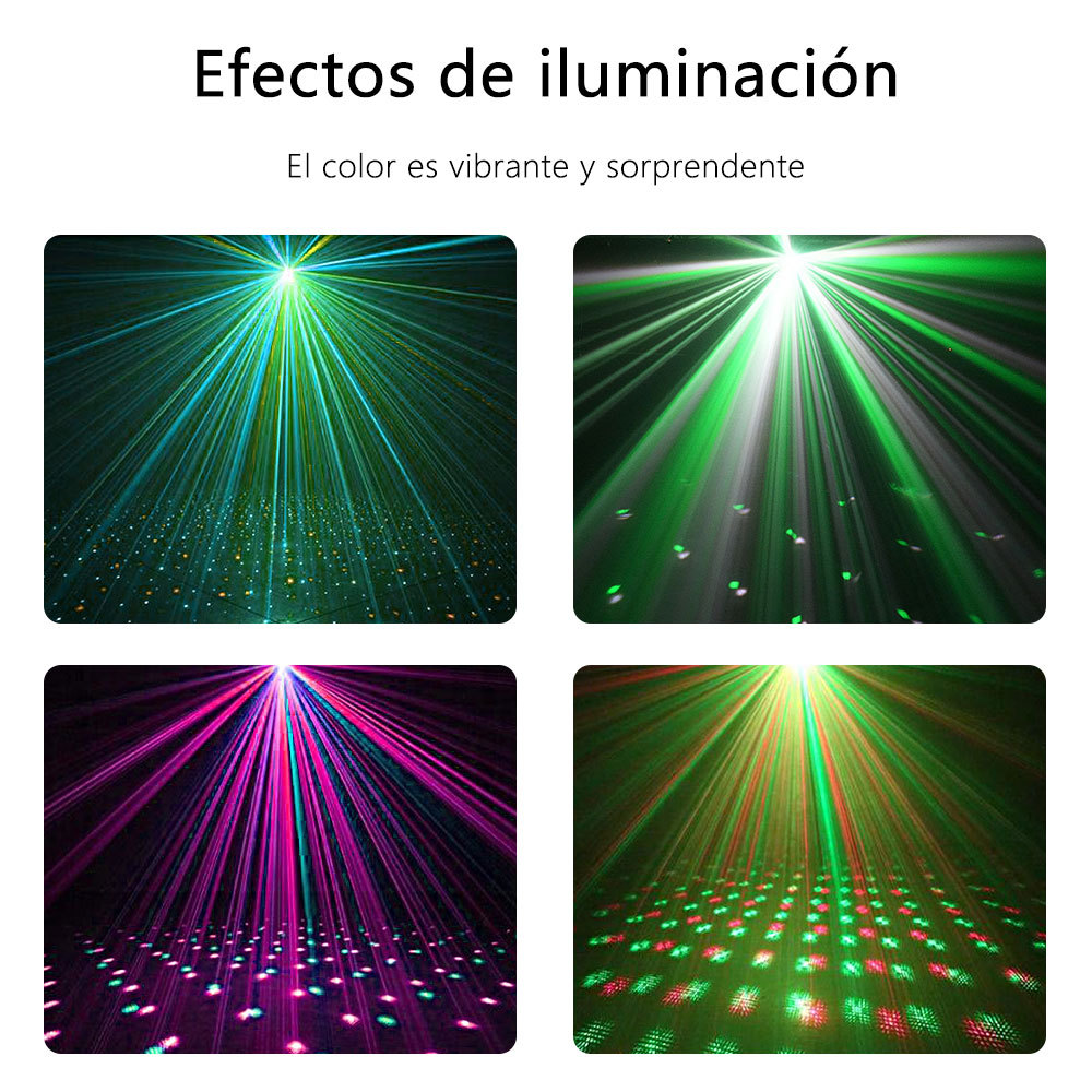 SD44  Proyector Láser Luz De Escenario Activado Por Sonido Azul