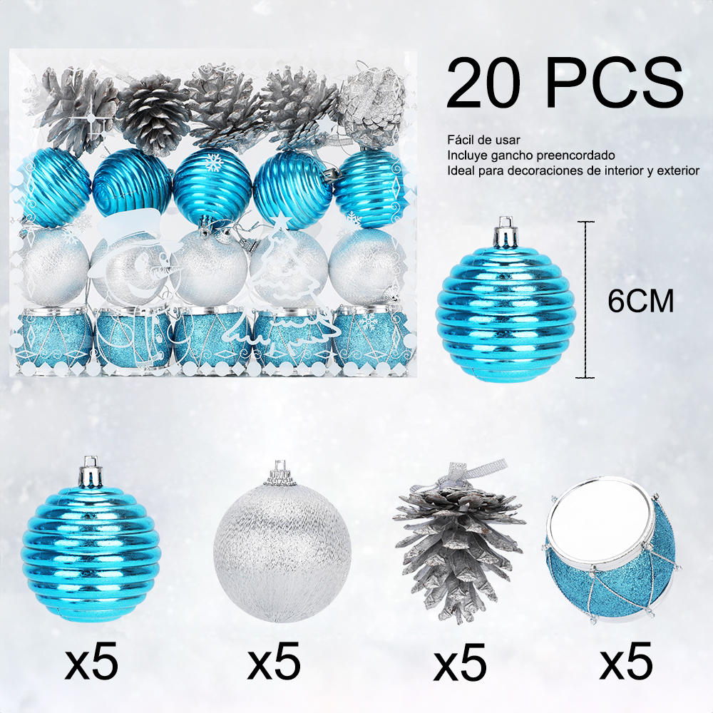 SDS4187  Esferas Navidad Adornos para Árbol Navidad Estilos Mixtos