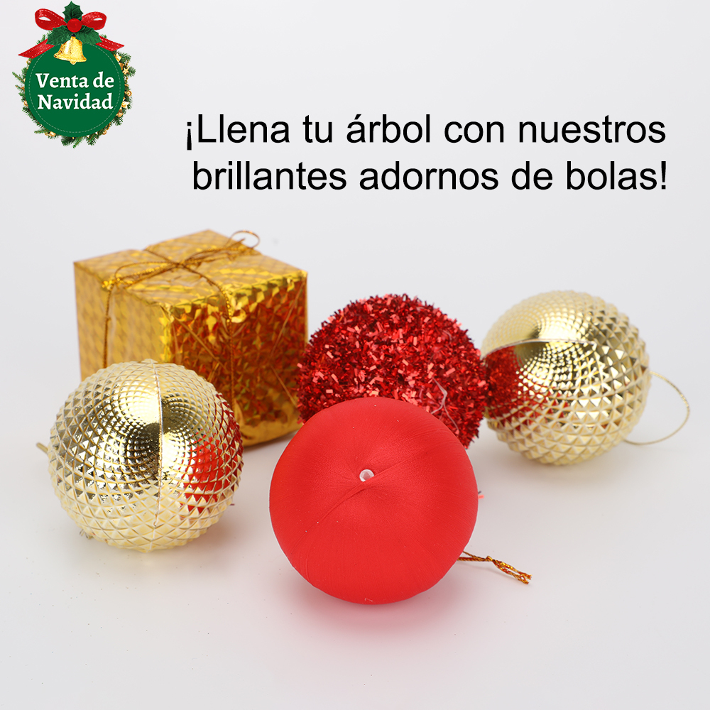 SDS4184  16 Esferas Navideñas Decoración Adorno Arbol Navidad 6cm