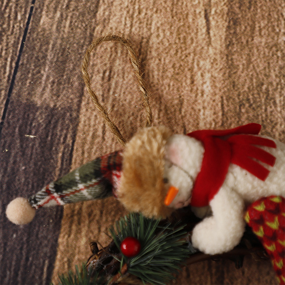 SDS308-A  Coronas Navideñas Adornos Decoración Con Muñeco Nieve