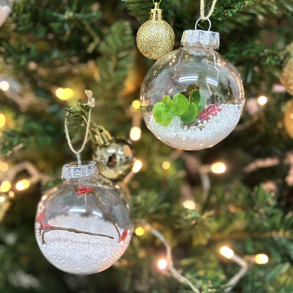 SDS4177  Esferas Navideñas Transparentes 8cm Para Navidad 10pcs