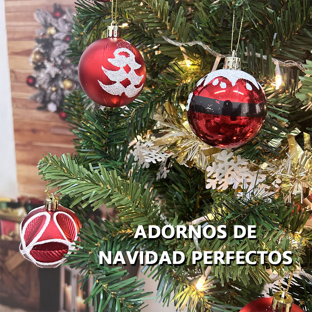 SDS4175  Set De Esferas Navideñas 9pcs Decoración Navideña Árbol 6cm