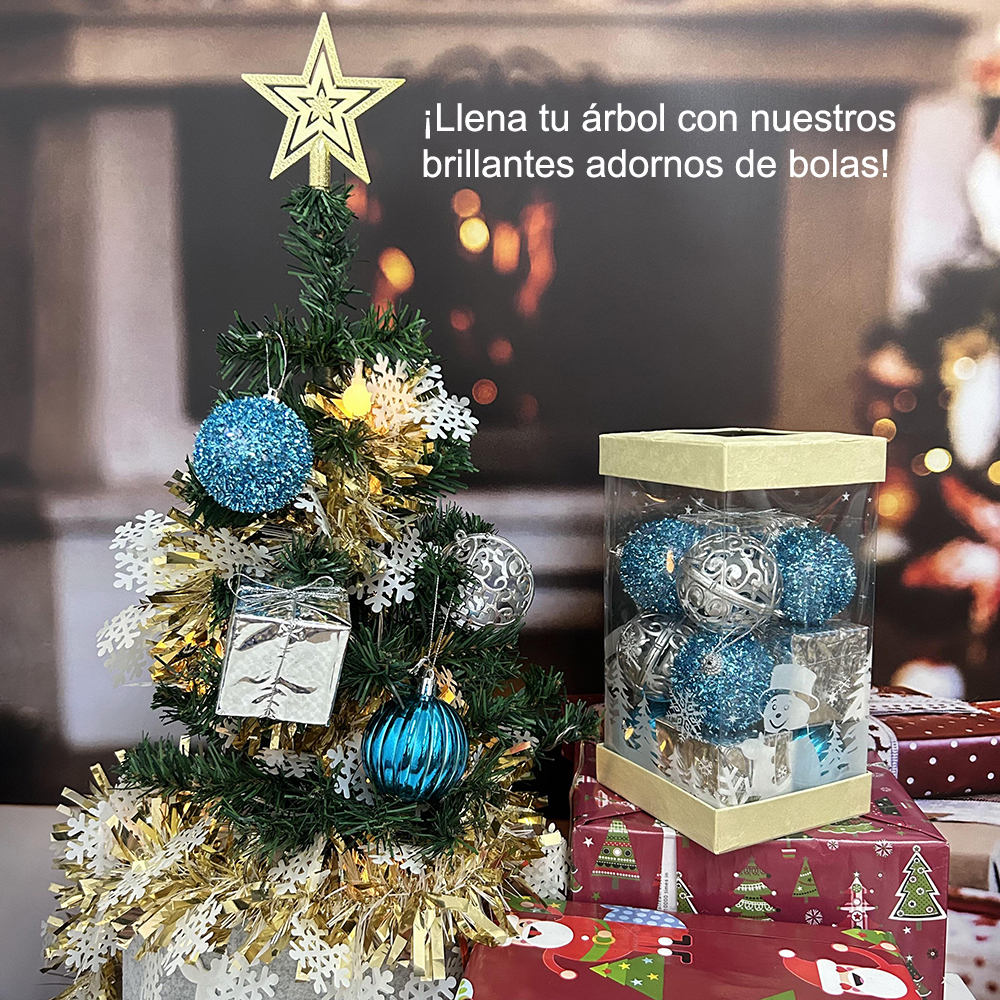 SDS4185  Paquete De 16 Esferas Navideñas Para Árbol Navidad 6cm