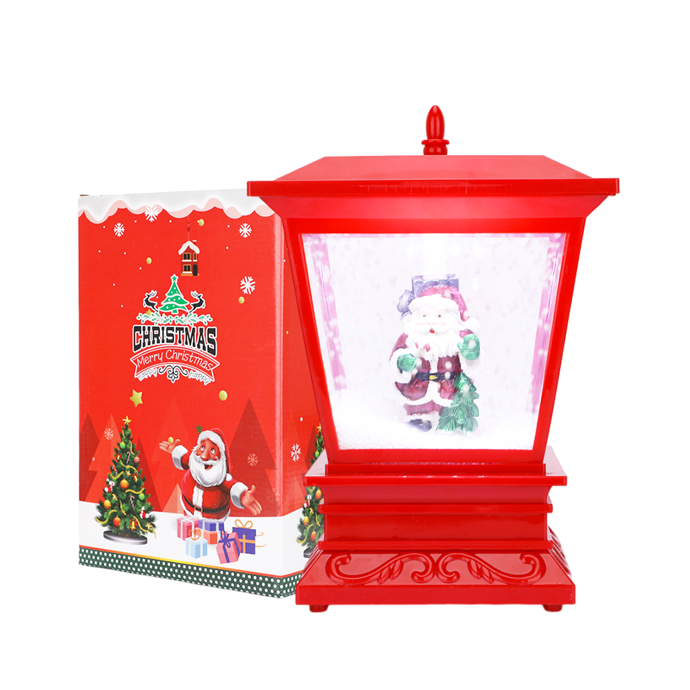 SDS530  CM-TOP  Lámpara Decorativa Farol De Navidad Nevando Santa Luz Música